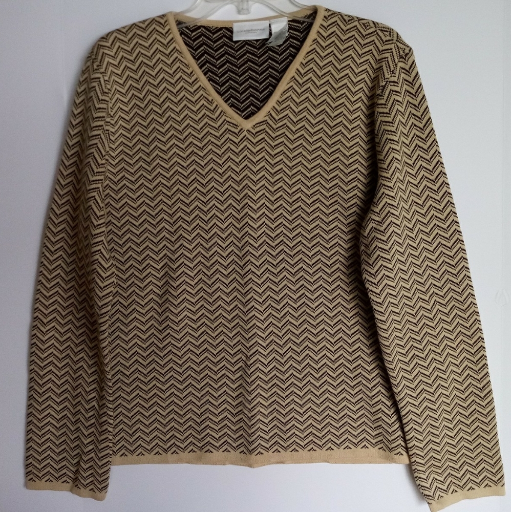 Liz Claiborne Sweater Vintage 90's NWOT Large Tan